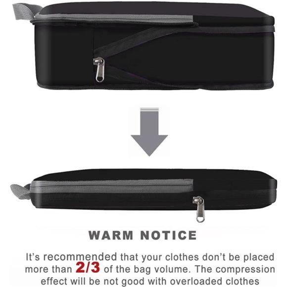 4 Set Compression Packing Cubes Travel Accessories Expandable Packing Organizer - Picture 4 of 6